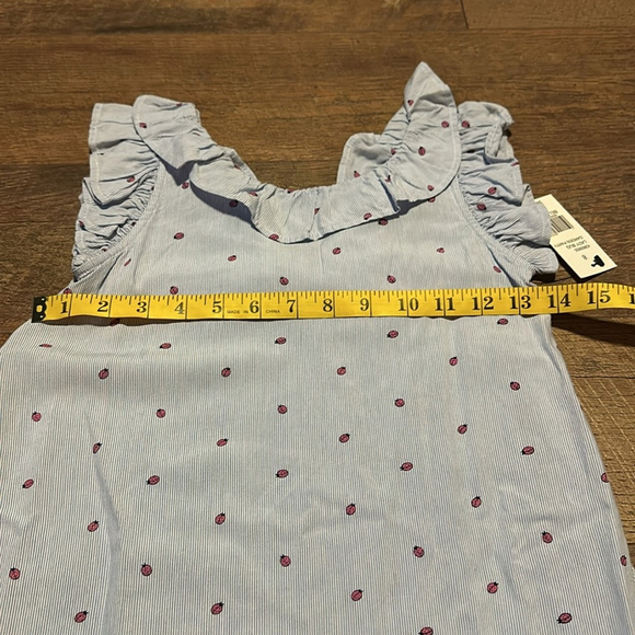 Crown & Ivy Women’s size 8 sleeveless blouse top Ladybug pink blue/white - Picture 7 of 8